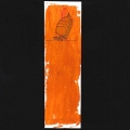 030-Barca-su-fondo-arancione-matita-su-acrilico-6x20